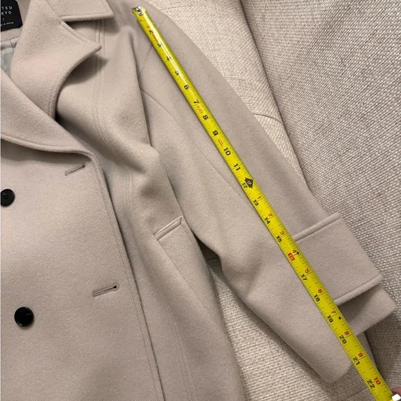 United Tokyo Made in Japan Wool Double-Breasted Belted Coat Size XS - Picture 10 of 11